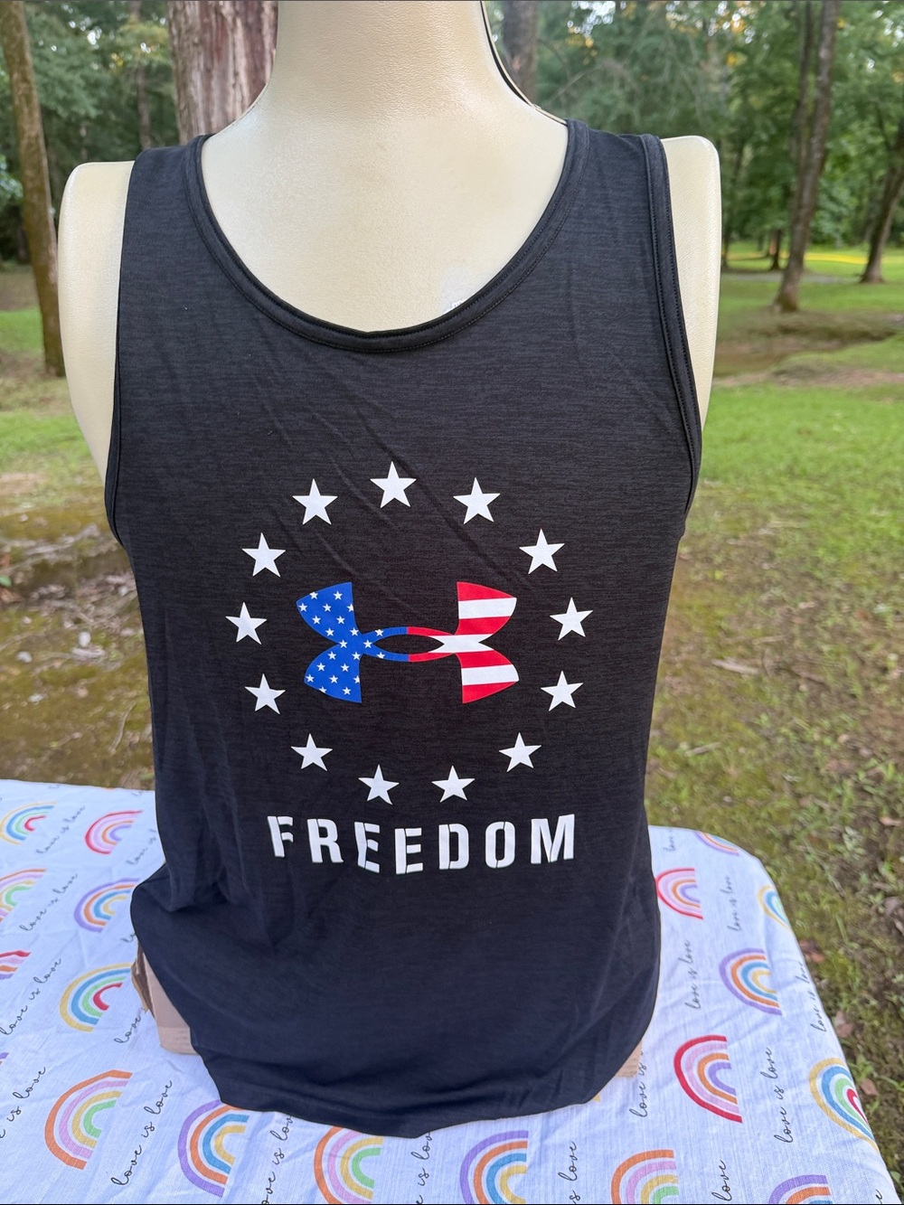 Under Armour Black Freedom Logo Tank Top